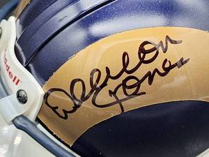 lot 107 image: Los Angeles Rams HOFer Deacon Jones Autographed Mini Helmet No COA