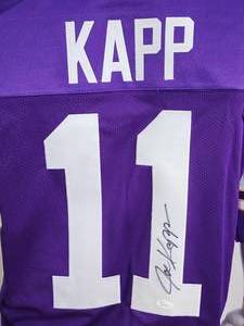 lot 1 image: Minnesota Vikings QB Great Joe Kapp Autographed Jersey with COA