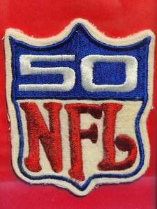 lot 104 image: LK Authentic Framed NFL 50th Anniversary Patch WW