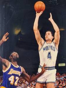 lot 143 image: Minnesota Timberwolves Tod Murphy Inaugural Framed Picture
