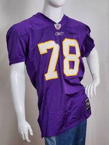 lot 128 image: Authentic Minnesota Vikings Great  Matt Birks Practice Jersey