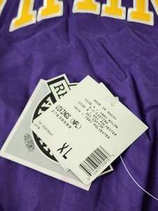 lot 159 image: Minnesota Vikings Starter Pro Line Light Weight Jacket Adult Size XL
