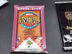lot 83 image: (8) Assorted Pks Un-Opened Old New Stock NBA Basketball Cards
