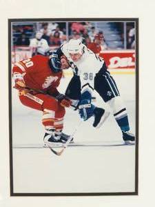 lot 100 image: Anaheim Ducks Great Todd Ewen Framed Picture