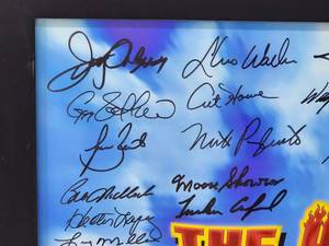 lot 149 image: The Hot Corner Picture Autographed by (48) Major League Baseball Players No COA