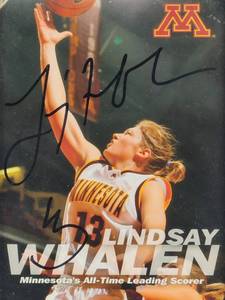 lot 223 image: Minnesotas All-Time Leading Scorer Golden Gopher  Minnesota Lynx Coach Lindsay Whalen Autographed Photo No COA