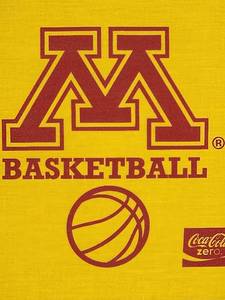 lot 222 image: Framed Minnesota Golden Gophers Game Basketball Terrible Towel
