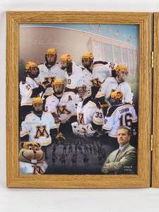 lot 226 image: Double Framed Minnesota Gophers & Minnesota Wild Photos