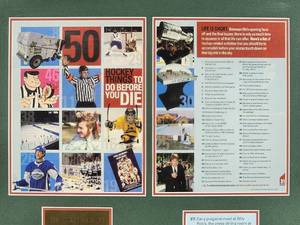 lot 207 image: Nicely Framed U.S. Hockey News Magazine (2) Pages 50  Hockey Things to Do Before You Die