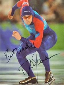 lot 295 image: Olympic Gold Medalist Speed Skater Dan Jansen Autographed Photo NO COA
