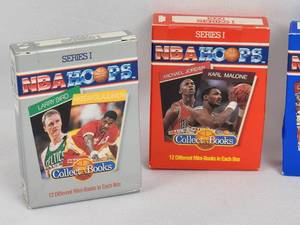 lot 120 image: (4) Boxes of NBA Hoops Series I Collect A Books