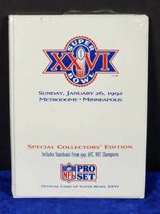 lot 316 image: Super Bowl XXVI Special Collectors Edition Pro Set Cards