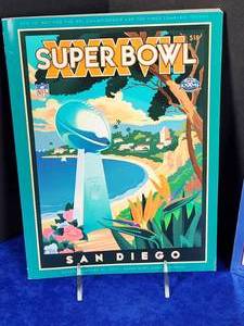 lot 306 image: (3) Official NFL Super Bowl Game Programs