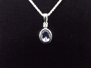 lot 8 image: .925 Sterling Silver Diamond Accented Amethyst Pendant Necklace