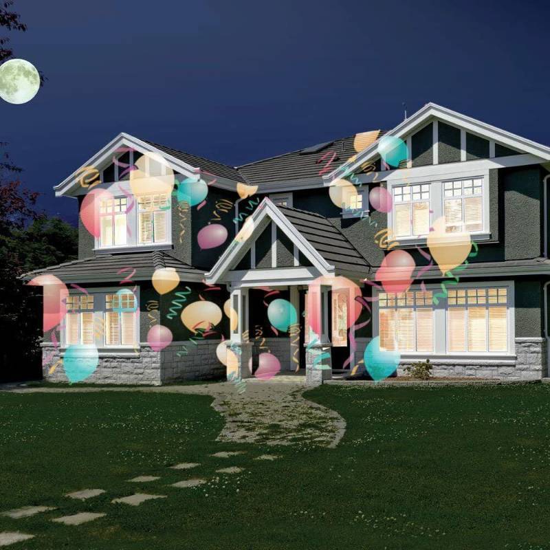 lot 900 image: NEW Night Stars Celebration Series Colorful LED Slide Projector wMoving Patterns in 4 Color LED Light
