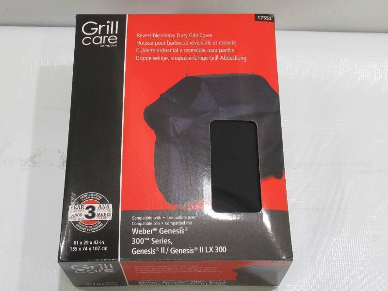 lot 929 image: Grill Care 17553 61 Deluxe PVCPoly Grill Cover for Weber Genesis Grills