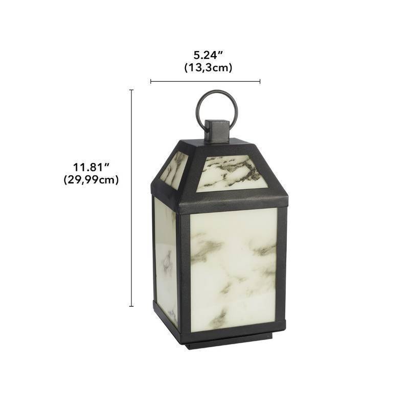 lot 962 image: Paradise LED Lantern with Marble Effect