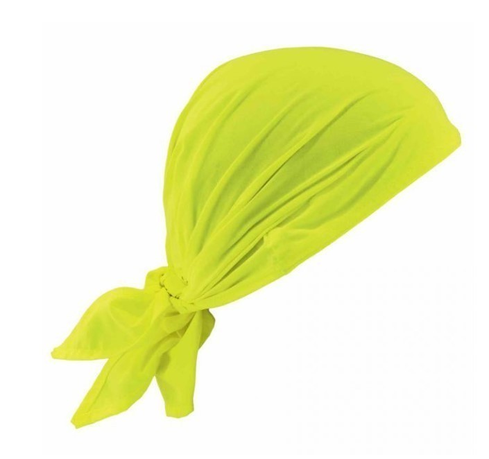 lot 873 image: Pair of NEW Chill-Its 6710CT Evaporative Cooling Bandana Triangle Hat - PVA, Tie Closure - Red Western & Lime