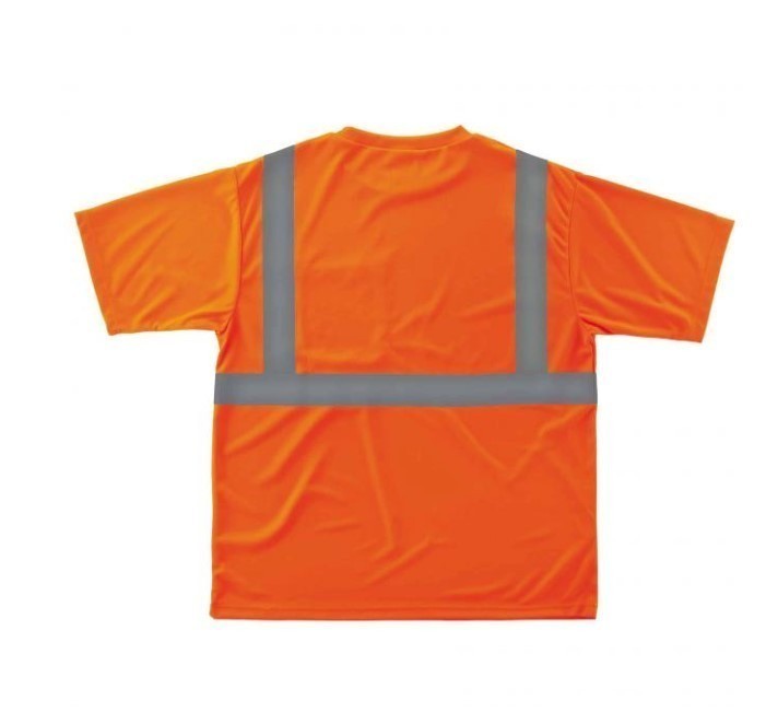 lot 874 image: NEW Ergodyne GloWear 8289 Hi-Vis T-Shirt -Type R, Class 2 - XXL Orange - 2XL
