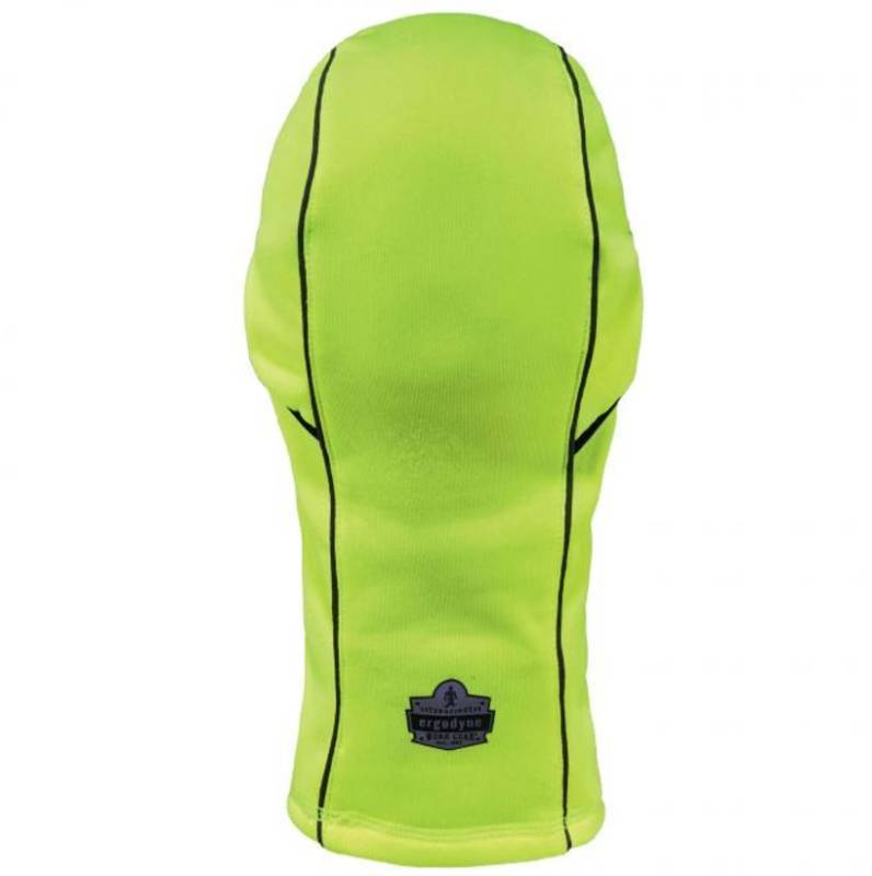 lot 838 image: 6 pack of NEW Ergodyne N-Ferno 6823HV Lime Hi-Viz Wind-proof Hinged Balaclavas