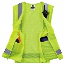 lot 879 image: NEW Ergodyne 8249Z 2XL3XL Lime ANSI Type R Class 2 Economy Surveyors Vest