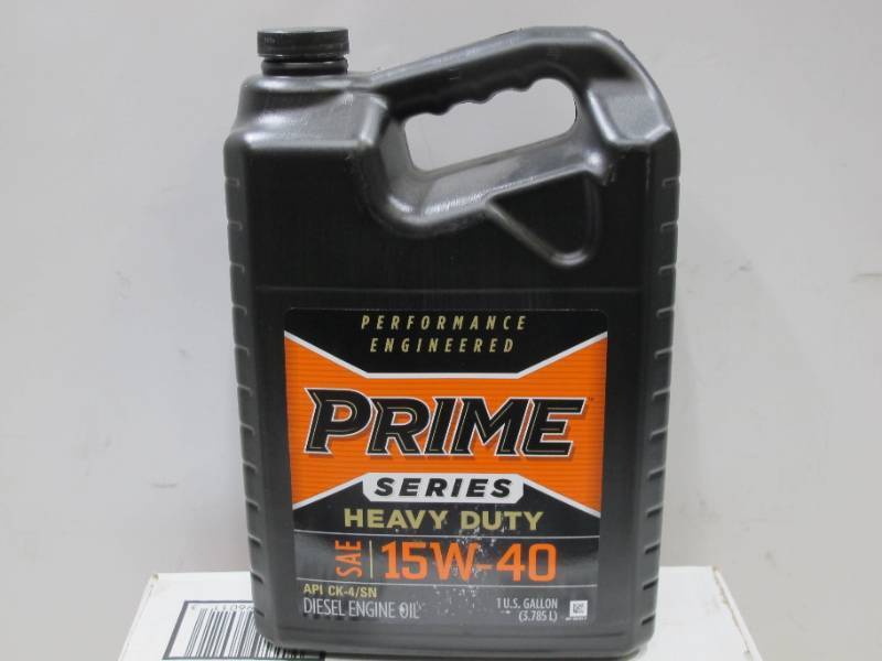 lot 503 image: NEW 3 Pack of 1 Gallon Bottles of Prime Series 15w-40 Diesel Heavy Duty Engine Oil -