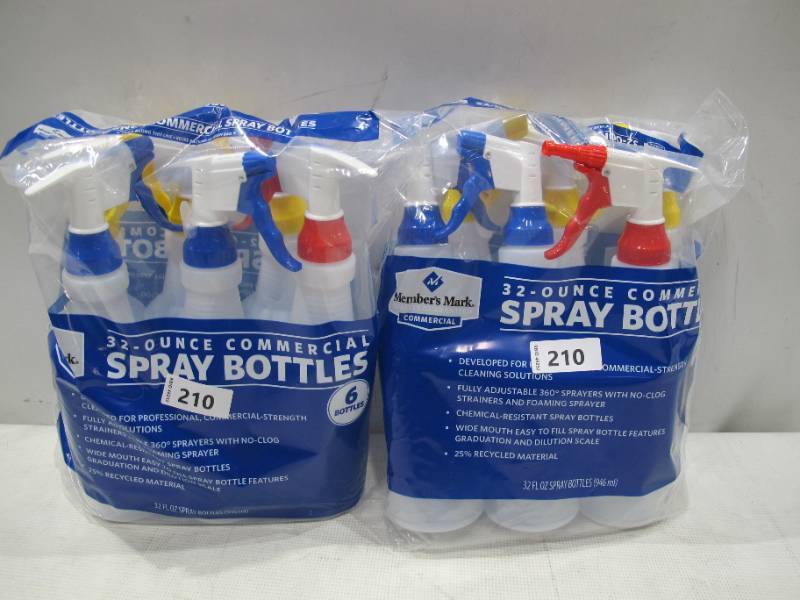 Member's Mark Commercial Spray Bottles -2931 Spray Bottles, 32 oz, 6 Piece