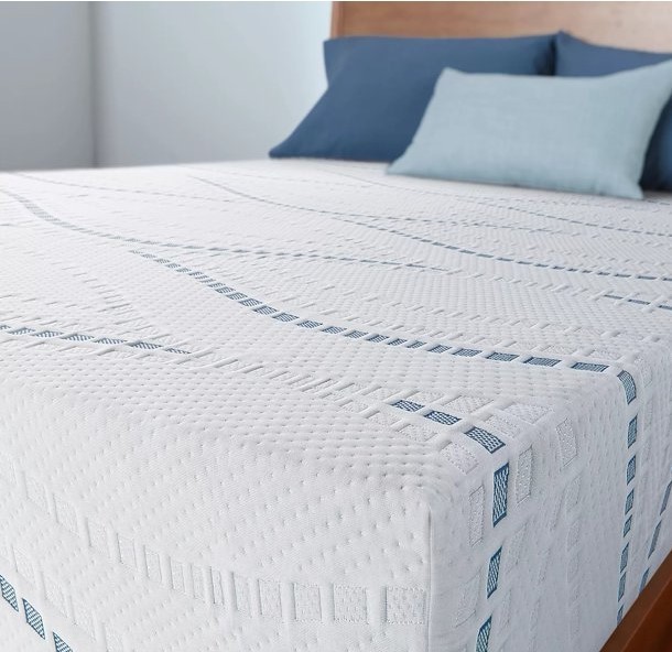 lot 517 image: NEW Serta SleepToGo 10 Inch Gel Memory Foam Mattress - Full Size