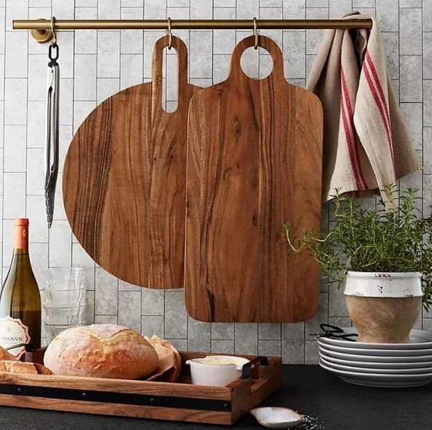 lot 518 image: NEW Members Mark Acacia Wood Charcuterie Boards, Set of 2