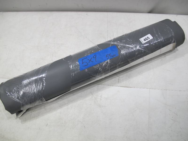 lot 534 image: NEW Vinyl Remnant - 55 oz. 5 x 9 GrayWhite Vinyl tarp - Super Heavy Duty - Dirty