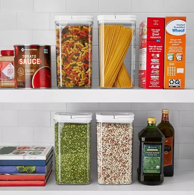 lot 575 image: NEW Members Mark 4 - Pack Fliplock Food Storage Containers