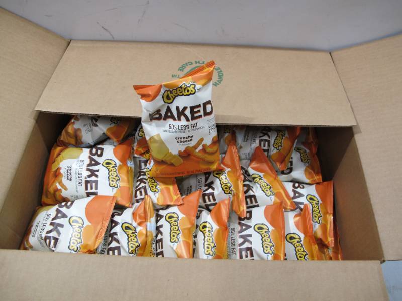 lot 568 image: NEW Case Pack of 64 bags of Baked Cheetos Crunchy Cheese - 1.5 Oz per bag