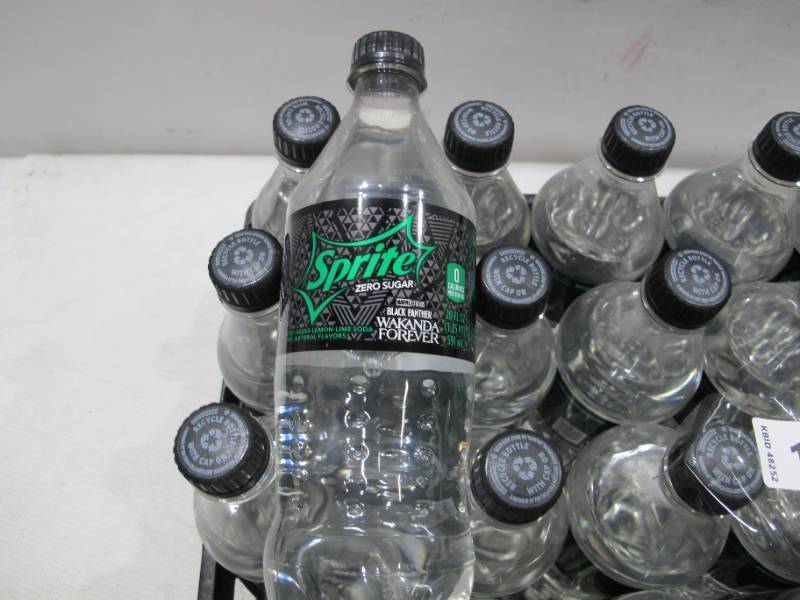 lot 565 image: NEW Case Pack of 24 Bottles of Sprite Zero Sugar - Wakanda Forever Edition - 20 Oz bottles
