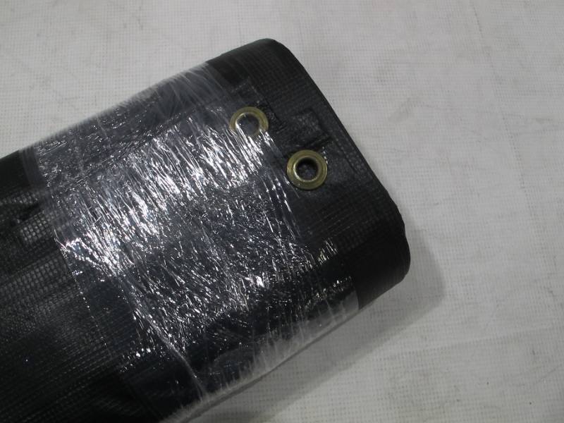 lot 554 image: NEW Vinyl Tarp - 10 x 15  Black  White Vinyl tarp with Grommets - 9 oz. Lightweight Duty - DIRTY