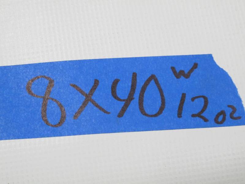 lot 547 image: NEW Vinyl Tarp - 8 x 40  White  White Vinyl tarp - 12 oz. Medium Light Duty