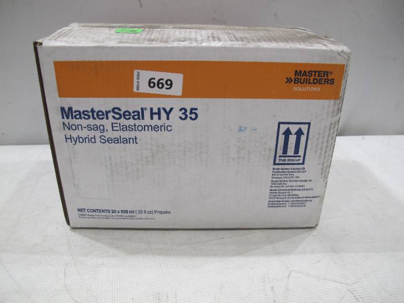 lot 558 image: NEW Case Pack of Master Builders Solutions MasterSeal HY 35 Non-Sag Elastomeric Hybrid Sealant - White