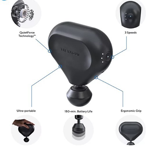 lot 617 image: NEW Therabody TheraGun Mini - Handheld Electric Massage Gun - Compact Muscle and Deep Tissue Treatment Portable Percussion Massager