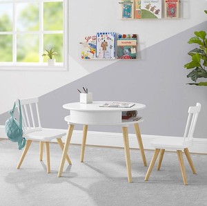 lot 75 image: NEW Delta Children Hudson Table and Chair Set - White