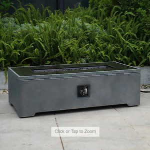 lot 406 image: Bond Rectangle Faux Concrete Fire Pit - No Tank Hideaway
