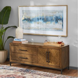 lot 411 image: Members Mark Asher 70 Media Console - Brown - Scratches