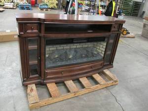 lot 415 image: Well Universal 72 Electric Fireplace Media Mantel - Not Working