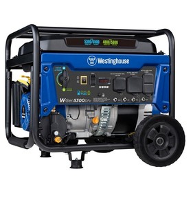 lot 601 image: NEW Westinghouse WGen5300DFv Dual Fuel Portable Generator with Volt Switch Selector