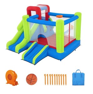 lot 603 image: NEW Bestway Wonder Hoops Kids Inflatable Mega Bounce Park