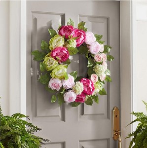 lot 466 image: NEW Members Mark 26 Spring Wreath (Peony)