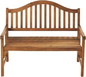 lot 598 image: NEW Patio Wise Foldable Acacia Wood Garden Bench, 4-Foot IndoorOutdoor Wooden Porch, Patio, & Park Seating, Curved Backrest & Armrest, 48-Inches Wide x 24-34-Inches Deep x 41-Inches High, Teak