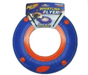 lot 689 image: NEW NERF Dog Atomic Howler Whistling Flyer Toy Disc Large