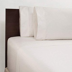lot 707 image: NEW Members Mark 450-Thread-Count King Size 4 Piece Sheet Set - White