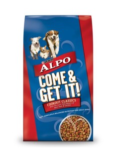 lot 718 image: Purina ALPO Come & Get It Cookout Classics With The Grill-Time Flavors of Beef, Pork & Chicken Adult Dog Food 50 lbs. Bag