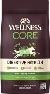 lot 719 image: NEW Wellness CORE Digestive Health Plant Based Recipe with Eggs Dry Dog Food, 22-lb bag