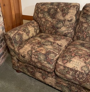 lot 11 image: Geographical Themed Loveseat by Cibola Furniture